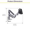 Brixwell QLOI-002 Monitor Arm, CLU Plus Arm for Large Monitors Black Black view 2