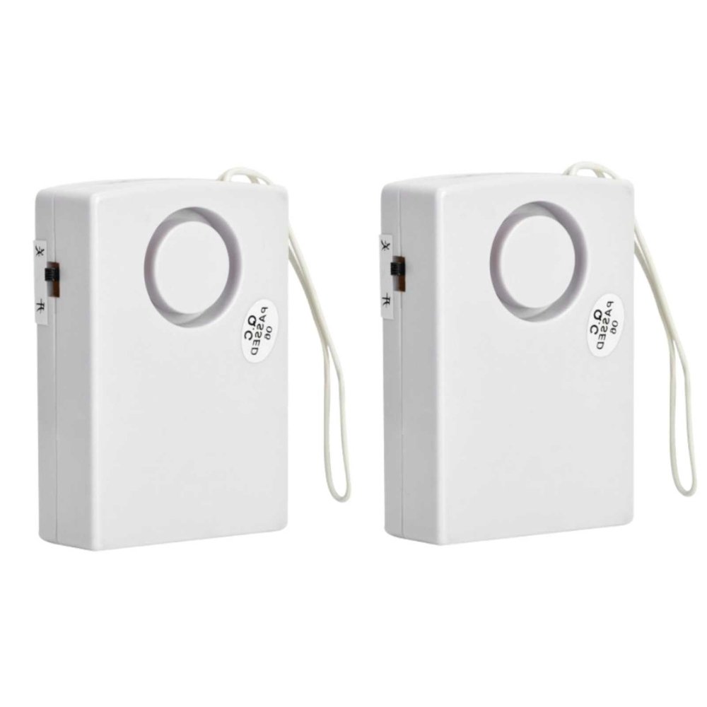 Door Window Alarm, 2Pcs 120dB Touch Sensor Security Alarm Burglar Alert Easy Installation for Office House