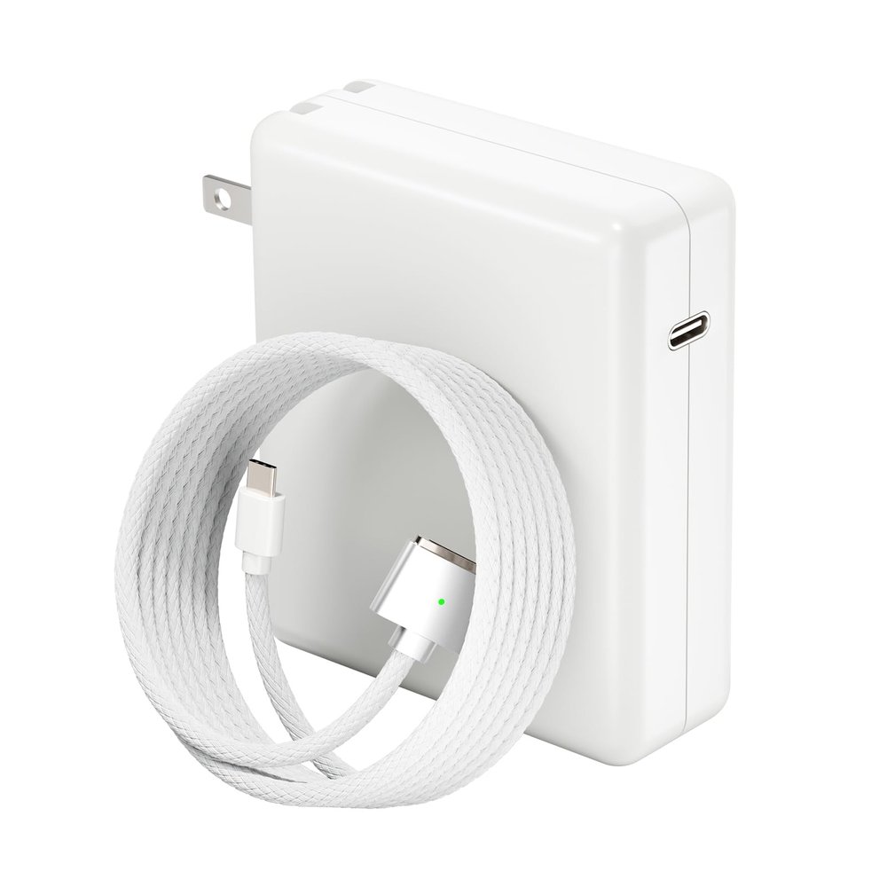 140W Charger Compatible with MacBook Pro 16/14 inch & MacBook Air 15/13 inch (20212025, M1 M2 M3 M4 M5) | Magnetic 3 Charging Cable 6.6FT LED Indicator