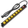 ANNQUAN Metal 8 Outlet Mountable Power Strip with 1200J Surge Protector,Wall Mount Heavy Duty Long Power Strip,Wide Spaced Outlet with Switch,3FT Cord view 1