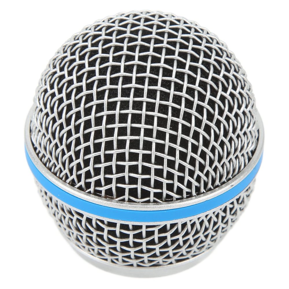 Zerodis Microphone Ball Head Mesh Grill Pop Filters Steel Spiral Grille Microphon Ball Head Replacement Inner Foam Filter for Reducing Wind Pop Noises Microphone Mesh Grill