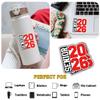 3 Pcs Senior 2026 Stickers, Class of 2026 Graduation Decals, Red Black Sports Style Number Stickers for Laptops, Water Bottles, Scrapbooks, Notebooks, Car Windows (3 Inch) view 3