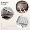 Adjustable Laptop Stand for Laptops, Wooden Foldable Desk Mount with Aluminum Alloy Panel, Height Adjustable Desk Stand, Ventilated Cooling Design, 360 Rotating Base view 2