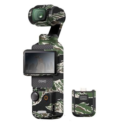 Pocket3 Camera Decal Skin Creator Combo Sticker Vinyl Wrap Anti-Scratch Protective Film Coat Accessories for DJI Osmo Pocket 3 (Tiger Stripe Camo)