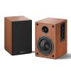 Elimavi Powered Bluetooth Bookshelf Speakers, 40W X 2 Record Player Speakers with 4 Inch Woofer and a 1" Silk Dome Tweeter, BT5.3/RCA/USB-C Audio Input for PC and TVs, Brown view 1