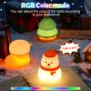 Christmas Night Light Set of 3,Rechargeable Dimmable Christmas Snowman Night Lamp,Cute Christmas Tree Decor Nightlight for Nursery Kids Hangable Squishy Silicone Boot Lights Gifts Holiday Decor view 3