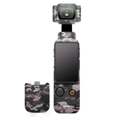 Pocket3 Camera Decal Skin Creator Combo Sticker Vinyl Wrap Anti-Scratch Protective Film Coat Accessories for DJI Osmo Pocket 3 (Field Camouflage)