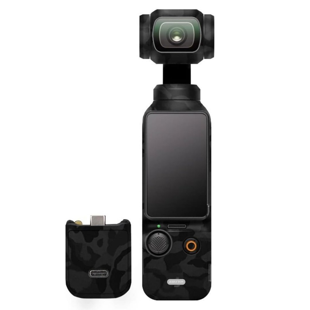 Pocket3 Camera Decal Skin Creator Combo Sticker Vinyl Wrap Anti-Scratch Protective Film Coat Accessories for DJI Osmo Pocket 3 (Shadow Camo Black)