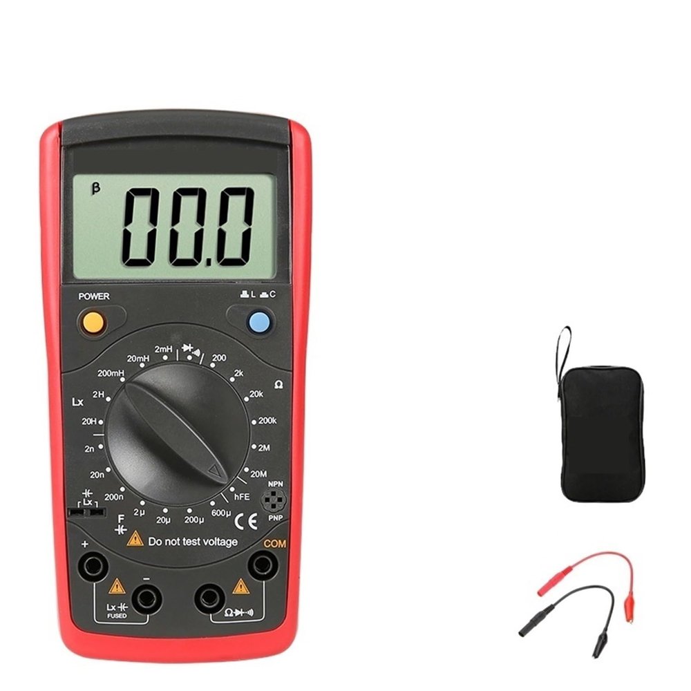 LIBODD Inductance Capacitance Resistance Tester Hand-Held Portable LCR Ohmmeter Meter Diode/Transistor Test LCD(603)