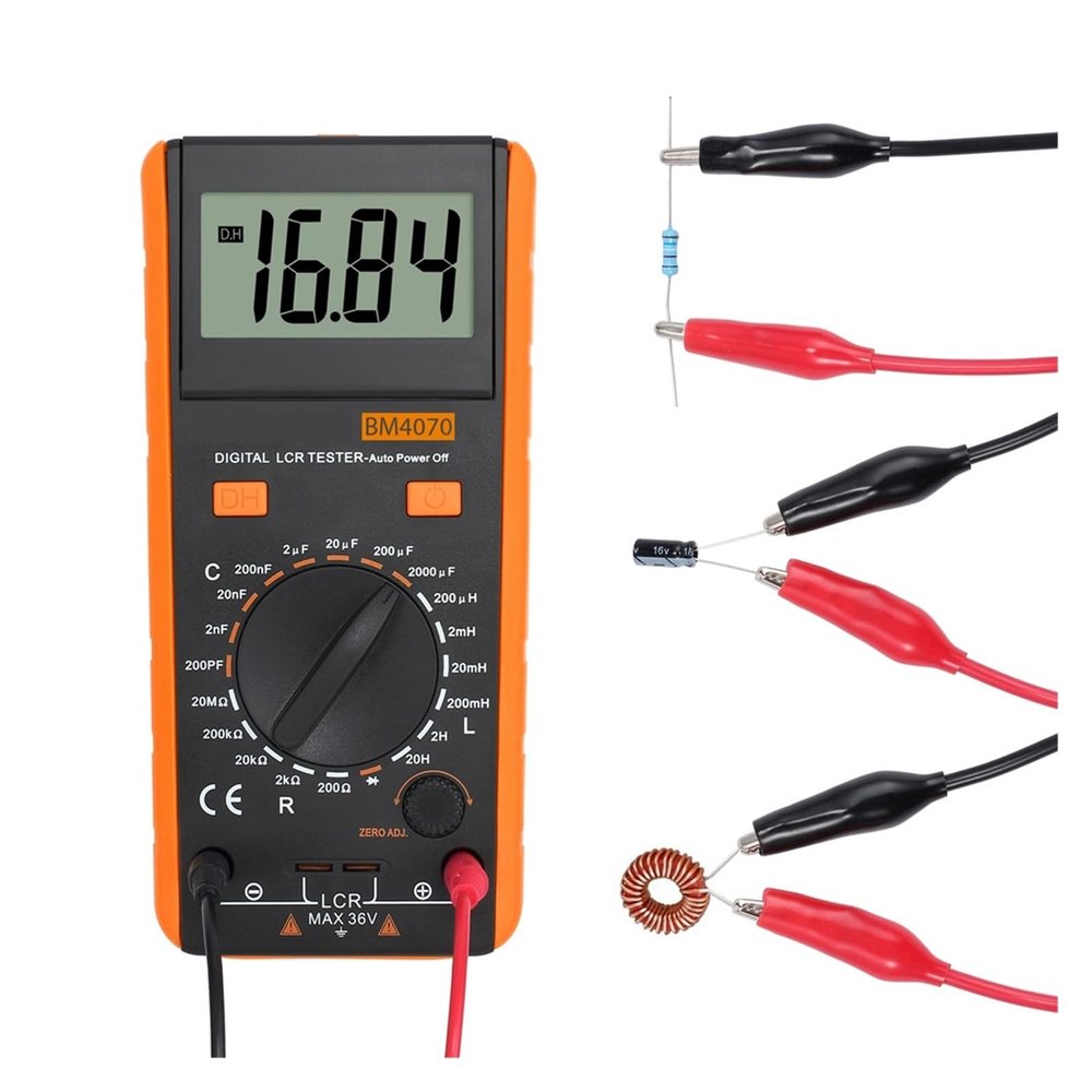 LIBODD Digital Multimeter LCR Meter Tester Tool Kit for Inductance Capacitance Resistance LCD Display Measuring Meter