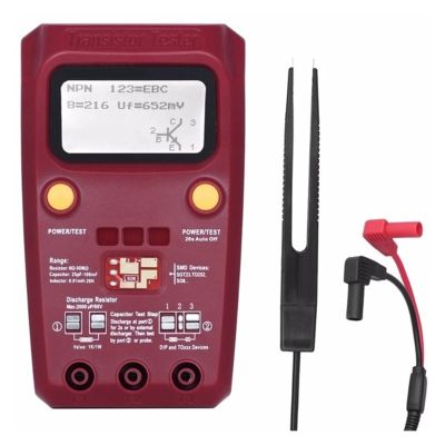 LIBODD Digital Transistor Tester Multimeter SMD Components Diode Triode Capacitance Inductance Resistance LCR Meter(ESR02PRO-Test clip-01)