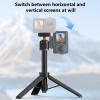 Gugxiom Magnetic Quick Release Tripod for Action Camera, 360 Adjustable Ball Head with Cold Shoe & Extendable Selfie Stick for Action 5 Pro/4/3, Vlogging Mount view 2