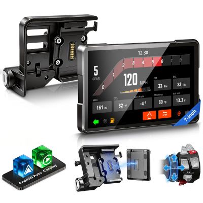 LBW 7" Motorcycle CarPlay Fit for BMW, Native Wonder Wheel Control, Data Reading, Wireless Bluetooth, GPS Navigation System, 1200 Nits IP69K Waterproof Touch Screen, Plug&Play, Android Auto/Siri/TPMS