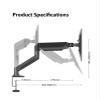 HFFFXRCY Monitor Arm Dual Monitor Stand, Adjustable Spring Monitor Desktop Stand, Suitable for 17"-32" 2-9kg, Maximum Weight 19.8 lbs(White) view 2