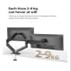 HFFFXRCY Monitor Arm Dual Monitor Stand, Adjustable Spring Monitor Desktop Stand, Suitable for 17"-32" 2-9kg, Maximum Weight 19.8 lbs(White) view 4
