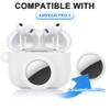 2 in 1 Soft Silicone Case Compatible with AirPods Pro 3 and AirTag, Shockproof Protective Skin Cover for AirPods Pro 3 with Keychain & Data Cable Lanyard for Men Women view 2