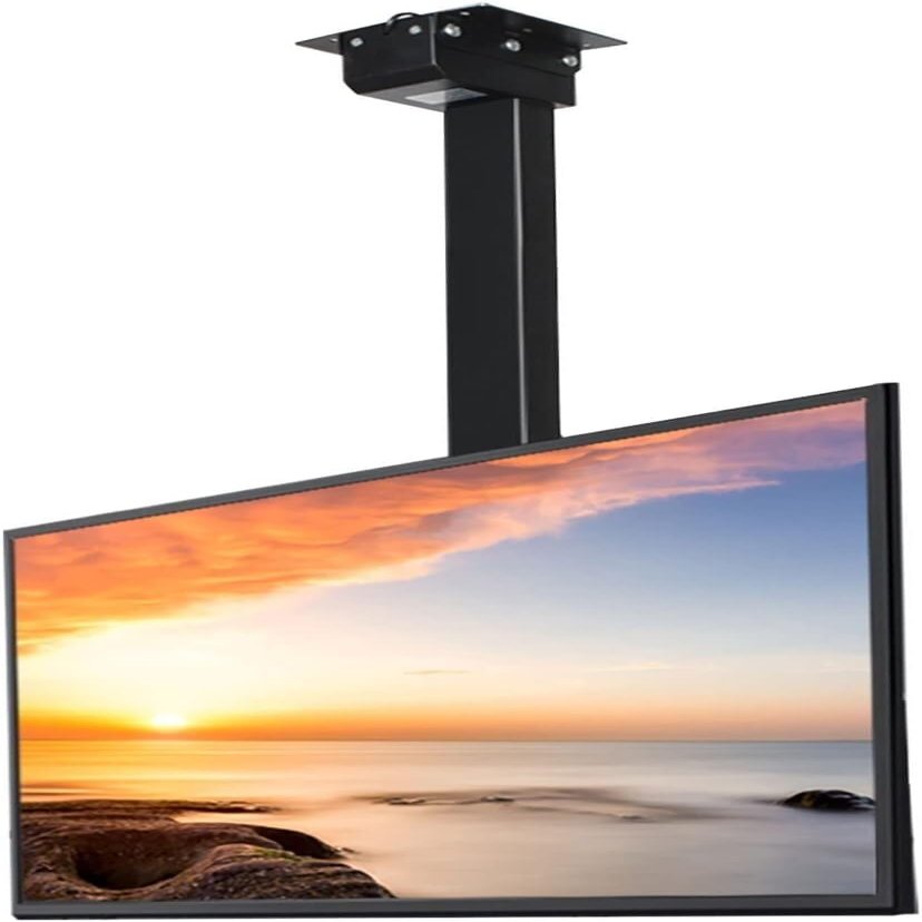 TV Stand Height Adjustable, Electric TV Lifter with Adjustable Di Between Left and Right Holes, Remote Control Switch Dual Control
