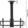 TV Stand Height Adjustable, Electric TV Lifter with Adjustable Di Between Left and Right Holes, Remote Control Switch Dual Control view 2