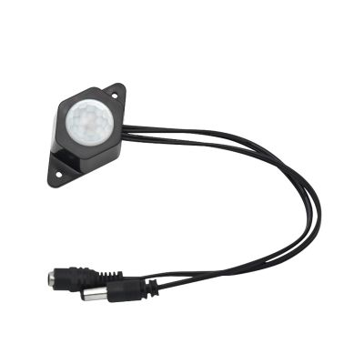 BIJKHSISN DC5V-24V 12V PIR Human Body Infrared Motion Sensor Detector Control LED Light bar photosensitive Sensor Switch Connector(LSD-P6A Black)