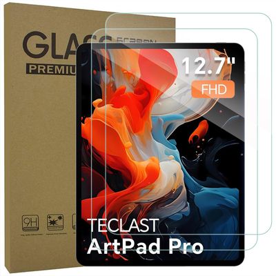 AKNICI 2-Pack Tempered Glass Screen Protector for TECLAST Artpad Pro Tablet 12.7 Inch, Ultra Clear Transparency Anti-Scratch 9H Hardness