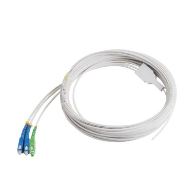 ZMDRXQOJ Fiber Optic Wire 2UPC+1APC SC Optical Pigtail 3-Core Single-Mode Simplex Indoor Patch Cord Cable 3M/10M/20M/30M/40M(10M)