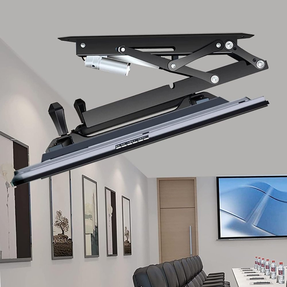 Ceiling TV Mount Bracket - Motorized Riser Mount, Teles Ceiling TV Mount with Auto Lift, Fits 32-70 Inch TVs, 0-85 Flip Up Ceiling Mount