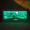 Mamarmot Aesthetic Scenery Paper Cut LED Light Box, 3D Forest Landscape Papercut Lamp Shadow Box Frame Paper Cut Table Lamp 7 RGB Color Night Light for Birthday Christmas Gift (Bridge) view 3