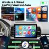 10.1 inch Single Din Touchscreen Radio 10 inch Car Stereo with Wireless Carplay Support AM FM Radio/YouTube Video/Bluetooth/Car Play/Android Auto + Backup Camera + Mic view 2