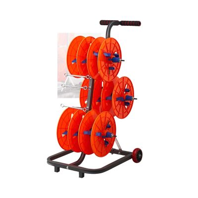 4/6 Rods Wire Spool Rack,Electrical Assortment, Heavy-Duty Bulk Holder with 2 Wheels,for Cable Display Storage(6 Rods Wire)