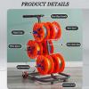 4/6 Rods Wire Spool Rack,Electrical Assortment, Heavy-Duty Bulk Holder with 2 Wheels,for Cable Display Storage(6 Rods Wire) view 3