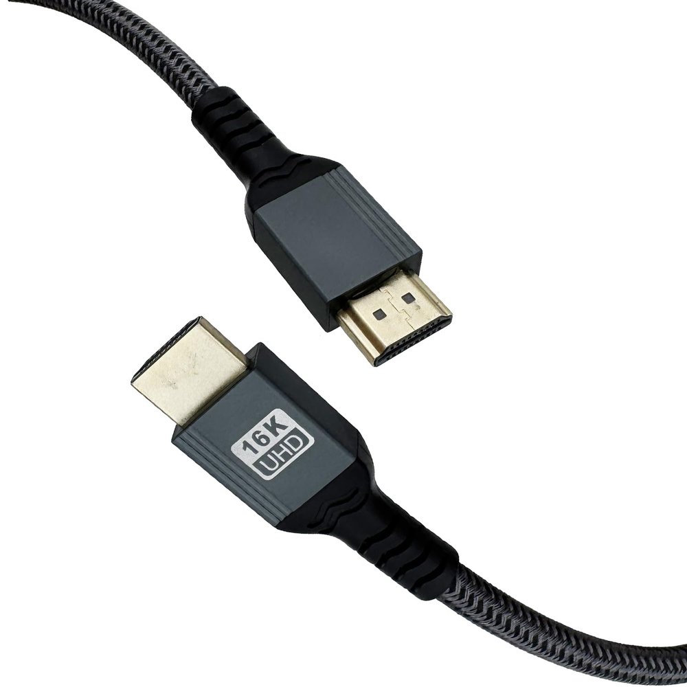 16K 12K 8K HDMI Cable 96Gbps, Ultra High Speed HDMI 2.2 Cable Support 12K@120Hz 8K@240Hz 4K/480Hz HDCP 2.2, Braided Nylon, 16K UHD High-Speed, Gold-Plated Connectors (1.64FT)