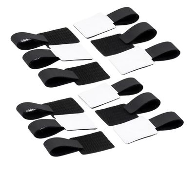 Pavnso 90 Pcs Adhesive Cable Management Kit, Sticky Back Velcro Ties Extension Straps, No Drill Cord Organization for Home Office/Organizers Black