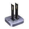 UGREEN 20Gbps Cloner, M.2 Duplicator Dual Bay NVMe Enclosure, Tool-Free USB3.2 Gen 2X2 to USB Adapter M.2 Docking Station for M Key PCIE NVMe SSD Reader Supports Offline Clone Up to 16TB view 1