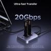 UGREEN 20Gbps Cloner, M.2 Duplicator Dual Bay NVMe Enclosure, Tool-Free USB3.2 Gen 2X2 to USB Adapter M.2 Docking Station for M Key PCIE NVMe SSD Reader Supports Offline Clone Up to 16TB view 2