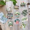 10 Pcs Funny Plant Lover Stickers  Indoor Plant-Themed Waterproof Vinyl Decals for Water Bottle, Laptop, Garden Journal  Gift for Gardeners, Moms & Dads (Normal, 6 inch) view 4