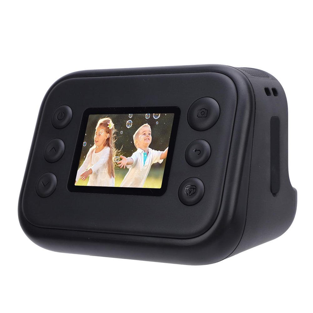 ASHATA 1080P Instant Print Camera, 48MP HD Video Recording with LED Flashlight and 2.0 Inch Screen, for Kids and Adults with DIY Sticker Templates (Black)