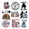 10 Pcs Baseball Mom Sticker Pack  Funny Sports Quotes & Game Day Decals for Laptop, Water Bottle, Cooler  Gifts for Proud Baseball Mothers & Sports Moms (Normal, 6 Inch) view 1