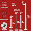 MZZKFC White Assembled Surveillance Camera Bracket, Splicing Type Surveillance Stand Outdoor with Lightning Rod, Universal Metal Security Surveillances Pole(B,196.9"-5 m-3 Sections) view 2