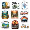10 Pcs Hiking Stickers  Funny Outdoor Adventure Vinyl Decals for Water Bottle, Laptop, Car  Gifts for Hikers, Campers, Backpackers (Normal, 6 Inch) view 1