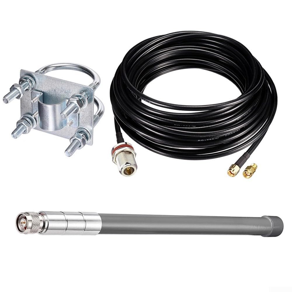 5DBi 915MHz Helium Hotspot Antenna Outdoor Omnidirectional Fit For Nebra/Fit For Bobcat HNT Miners/Fit For LoRa IoT With 10M Low-Loss Cable/Fit For SMA Adapter Weatherproof Fiberglass