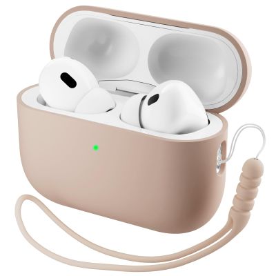 ORNARTO Compatible with AirPods Pro 3 Case 2025, Full Protective Hybrid Silicone for AirPods Pro 3rd Generation Case, Front LED Visible Skin Cover-Nude Taupe