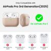 ORNARTO Compatible with AirPods Pro 3 Case 2025, Full Protective Hybrid Silicone for AirPods Pro 3rd Generation Case, Front LED Visible Skin Cover-Nude Taupe view 2