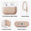 ORNARTO Compatible with AirPods Pro 3 Case 2025, Full Protective Hybrid Silicone for AirPods Pro 3rd Generation Case, Front LED Visible Skin Cover-Nude Taupe view 4