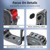 ciciglow Camera Cage Fit for X5, Aluminum Alloy Protective Case with Lens Cover, Wind Muff, Action Camera Frame Case with 1/4 Inch Screw Hole, 2 Cold Shoe Mounts view 4