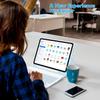 SENLAN Keyboard Case for Xiaomi Redmi Pad SE 11 inch 2023Detachable Magnetic Bluetooth Keyboard Slim PU Leather Cover with Pen Holder Colorful KeysBlack view 3