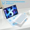 SENLAN Keyboard Case for Xiaomi Poco Pad/Redmi Pad Pro 12.1 inchDetachable Magnetic Bluetooth Keyboard Slim PU Leather Cover with Pen Holder Colorful KeysPurple Gray view 2