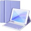 SENLAN Keyboard Case for Xiaomi Redmi Pad SE 11 inch 2023Detachable Magnetic Bluetooth Keyboard Slim PU Leather Cover with Pen Holder Colorful KeysPurple view 1