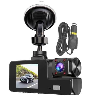 Lens Car Monitor Camera - 1080p High Definition Cars Security Recorder, Loop Recording Dash Cam | Double Lens Car Camera for Seamless Recording and Video Capture During Driving