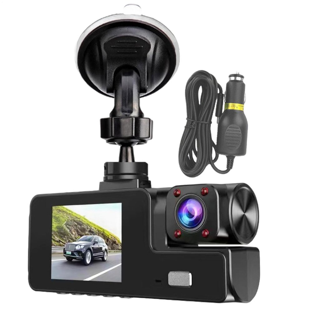 Lens Car Monitor Camera - 1080p High Definition Cars Security Recorder, Loop Recording Dash Cam | Double Lens Car Camera for Seamless Recording and Video Capture During Driving