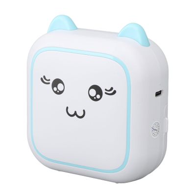 Luocute Mini Pocket Printer, Inkless Thermal Portable Printer with Printing Paper, APP Operation, Suitable for Notes Journal Memo Photo Study (Blue)